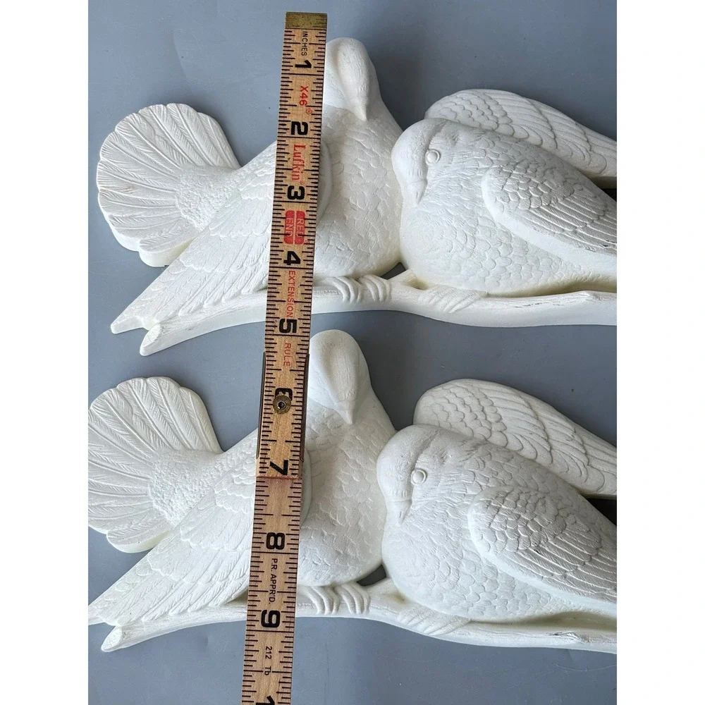Vintage 1976 Burwood Products White Dove Wall Hanging‎ Set 2024 MCM Birds 2pc